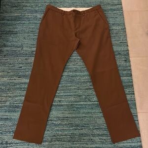 Salvatore Ferragamo Brown Chino Pants Classic Straight-Leg